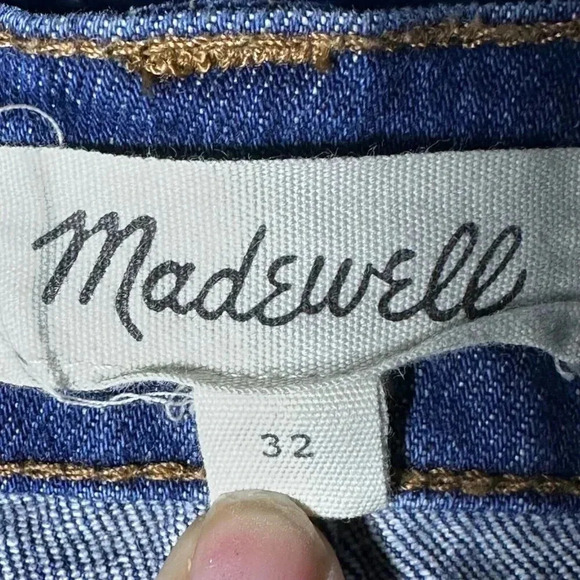 Madewell Womens Annetta Wash Button Front Stretch Denim Straight Mini Skirt 32 - Picture 7 of 10